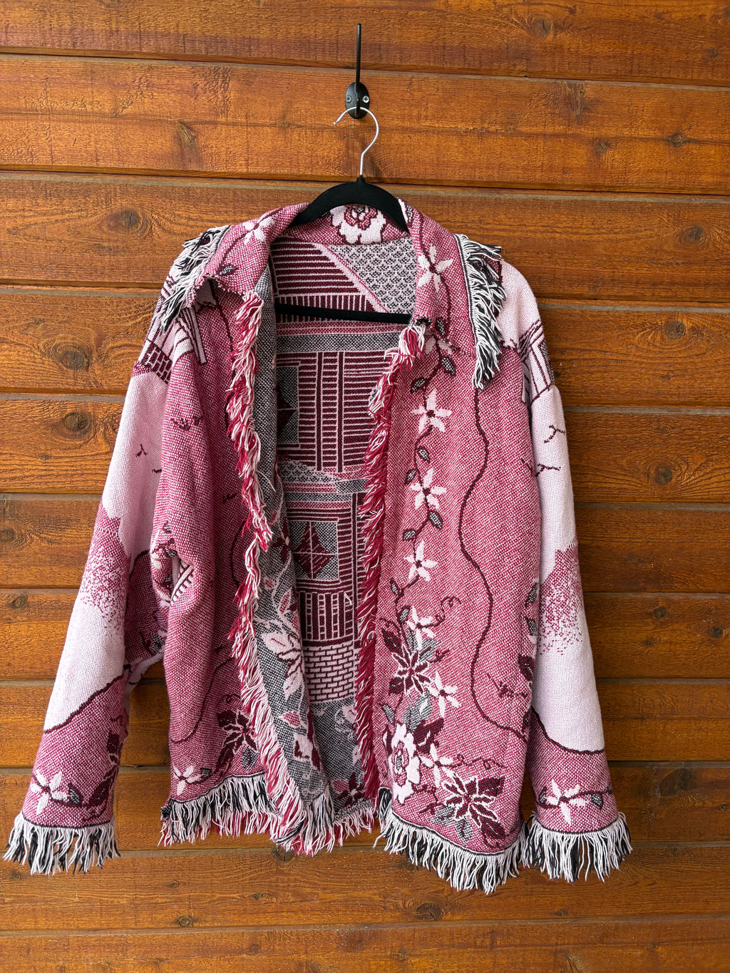 Blanket Jacket Pink House