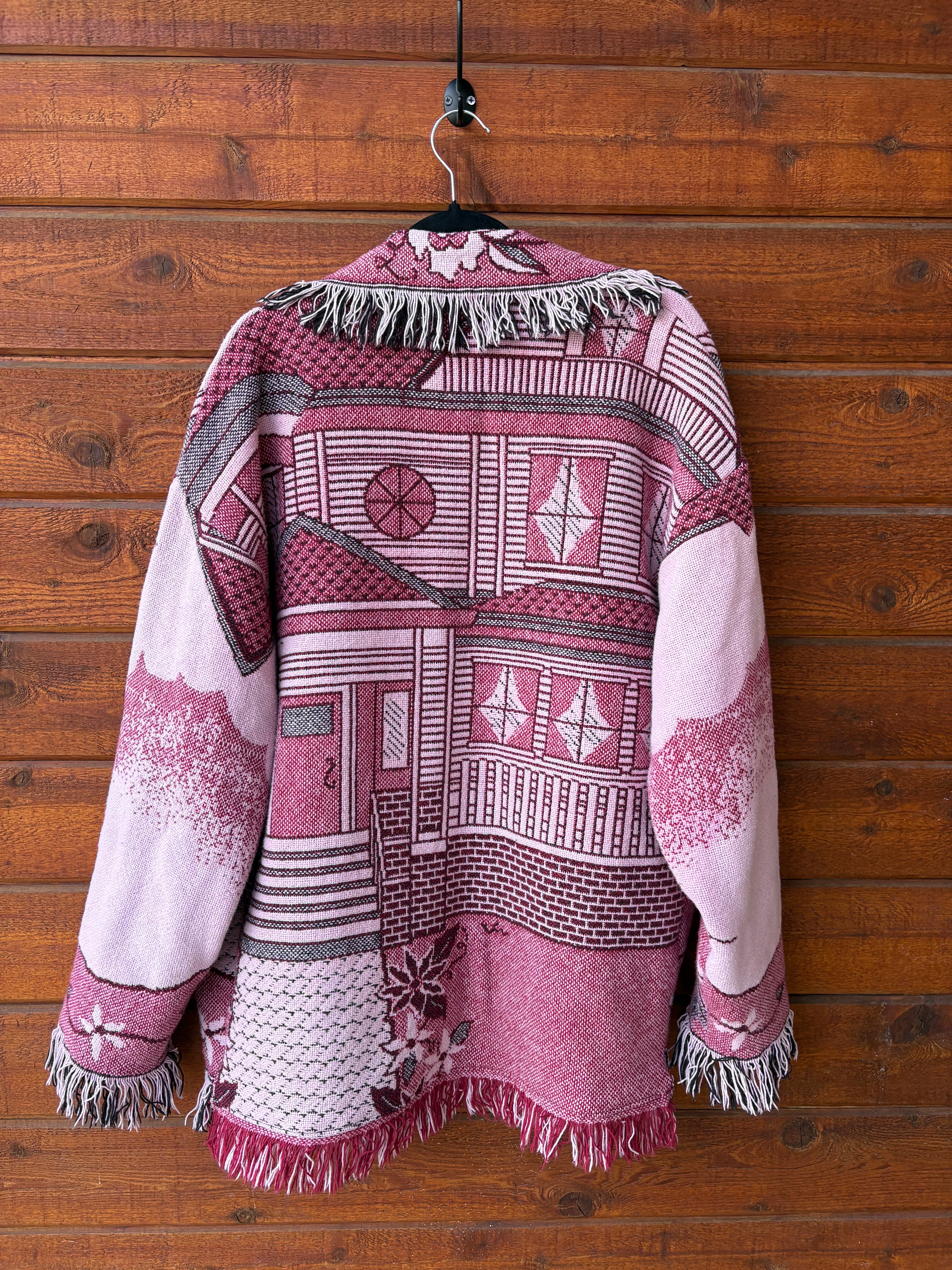 Blanket Jacket Pink House