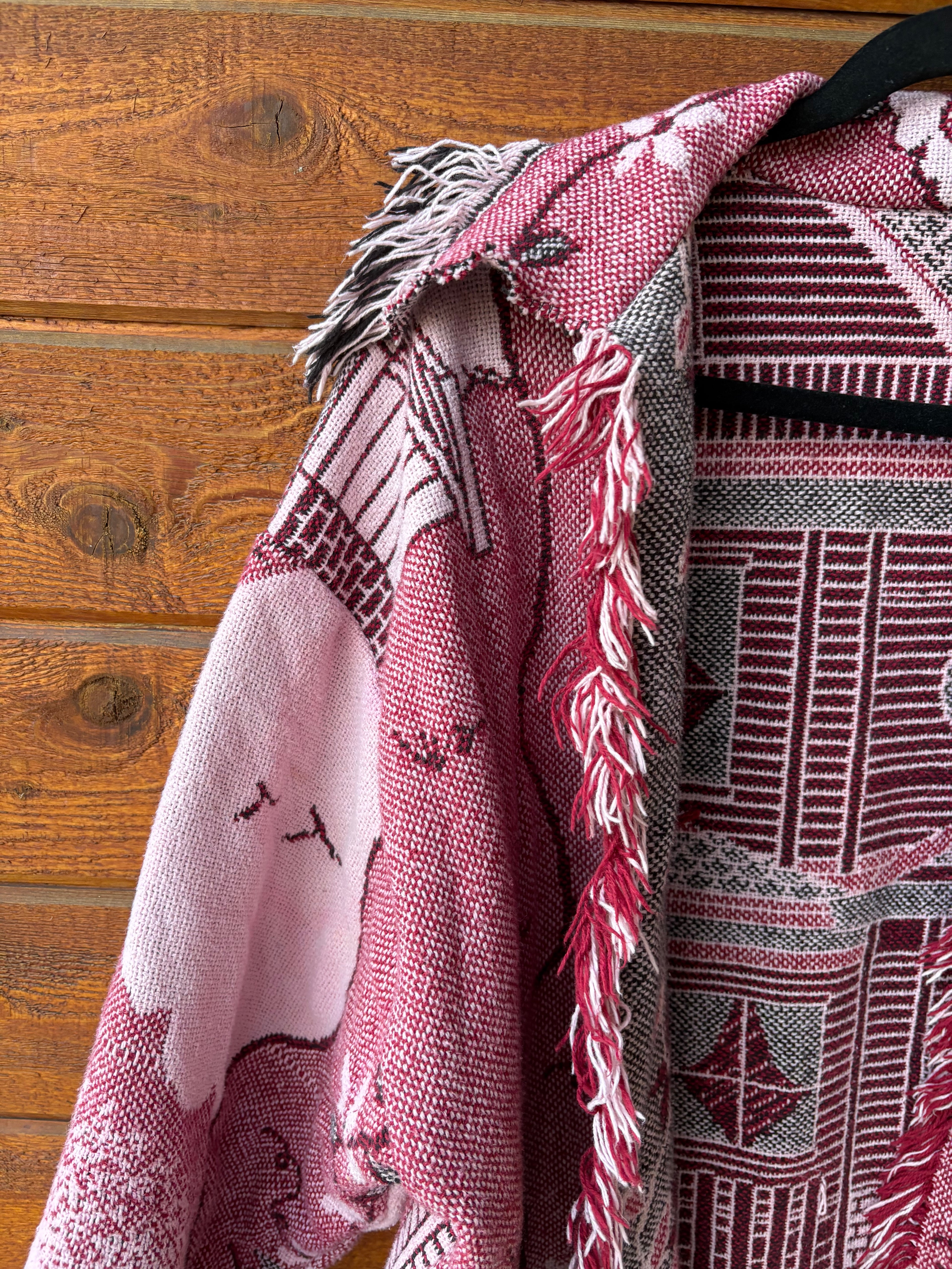 Blanket Jacket Pink House