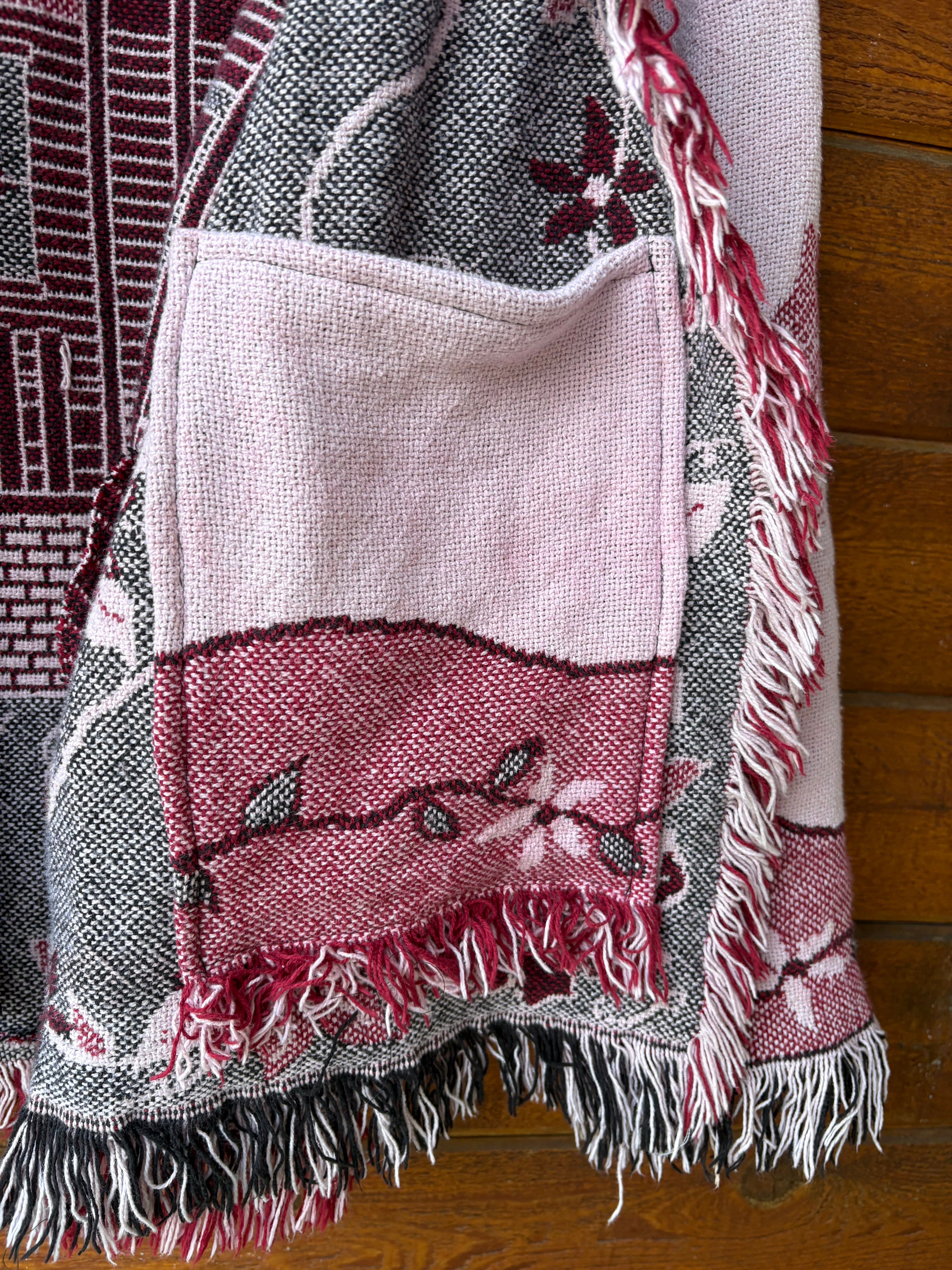 Blanket Jacket Pink House