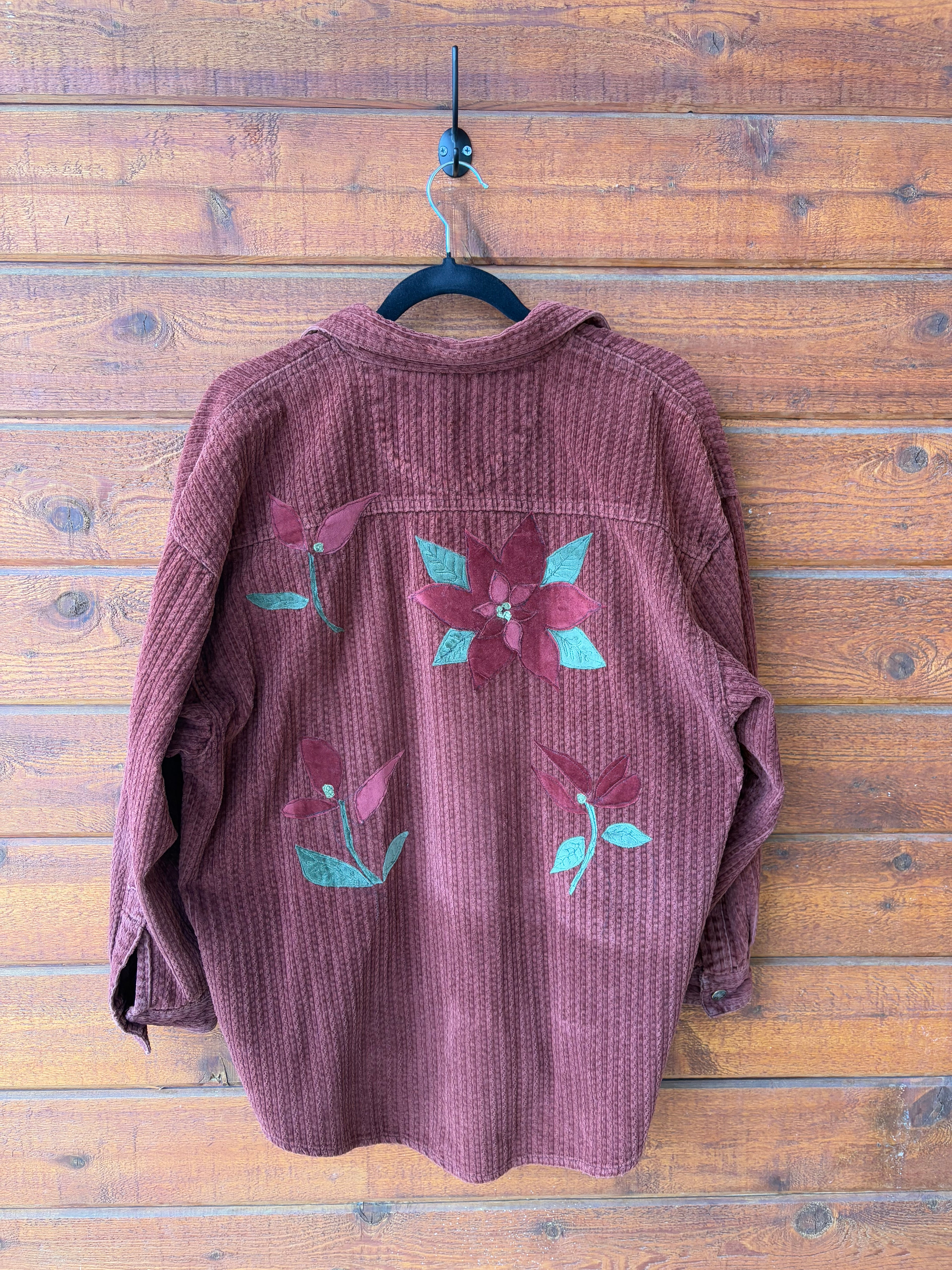 Corduroy Poinsettia Jacket
