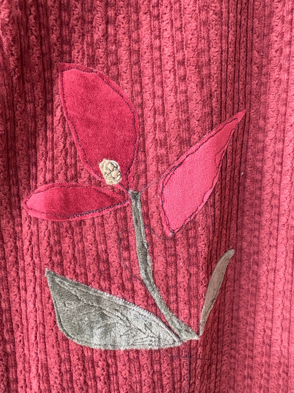 Corduroy Poinsettia Jacket