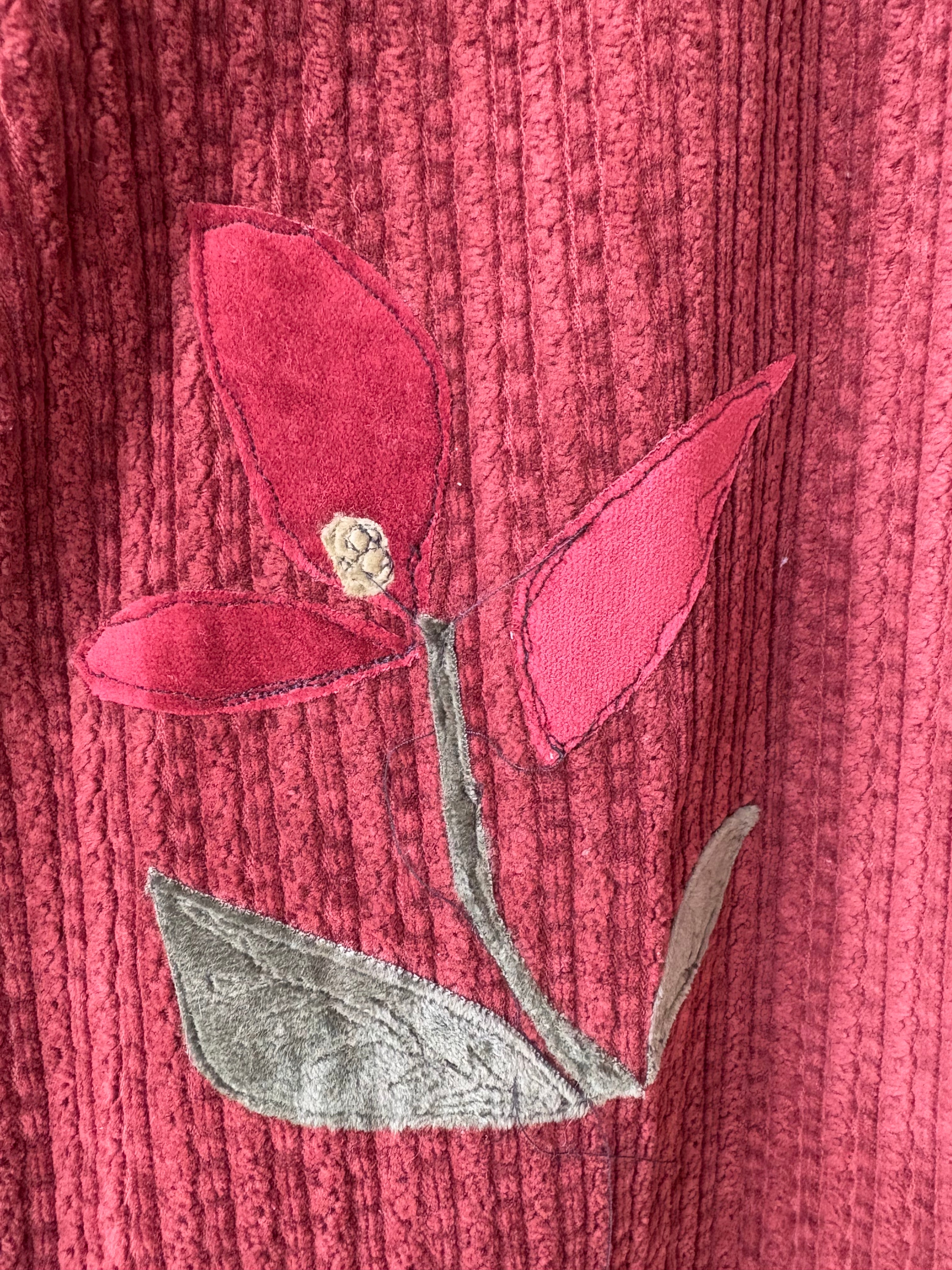 Corduroy Poinsettia Jacket