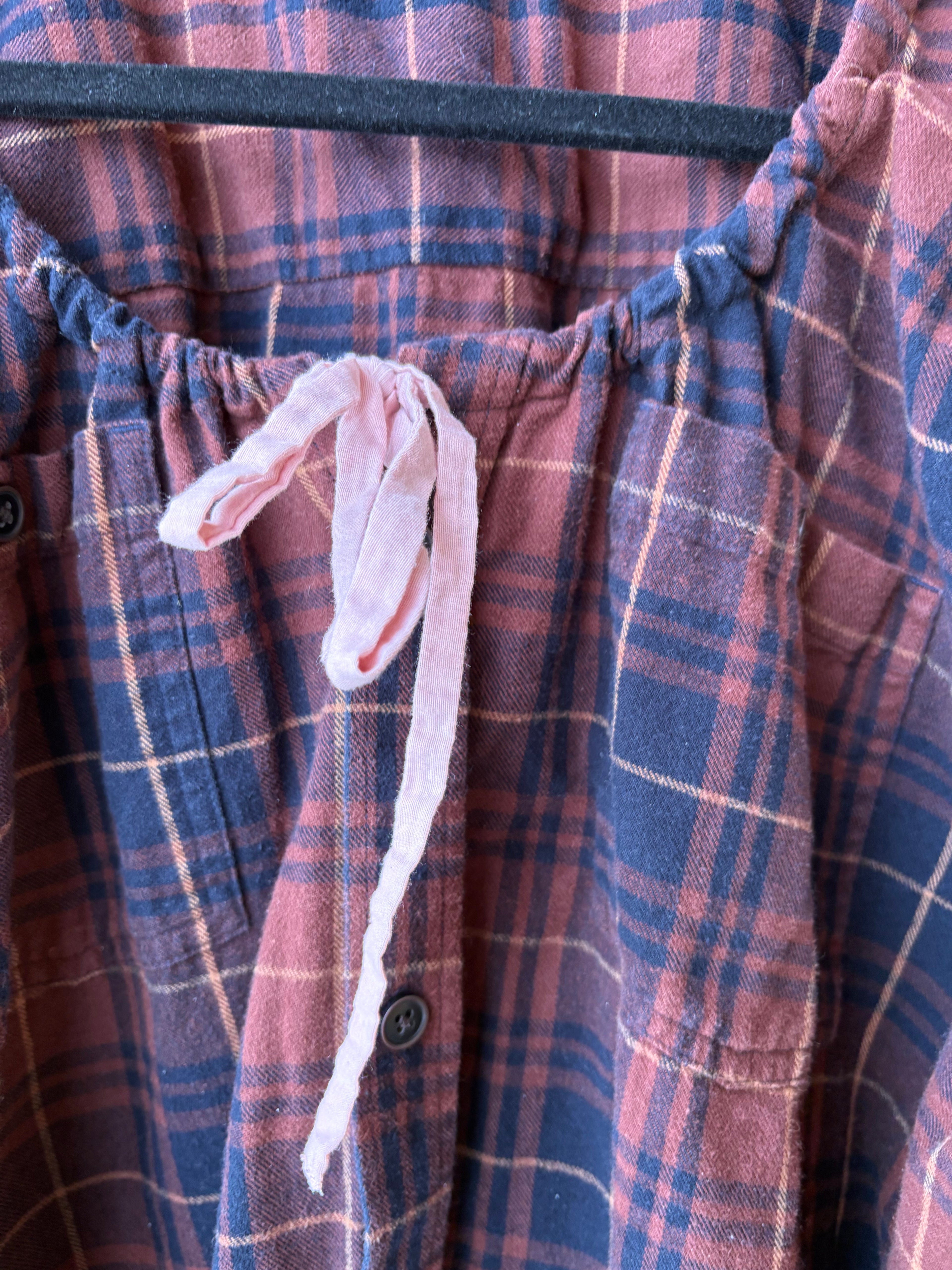 Brown and Blue Plaid Nightie