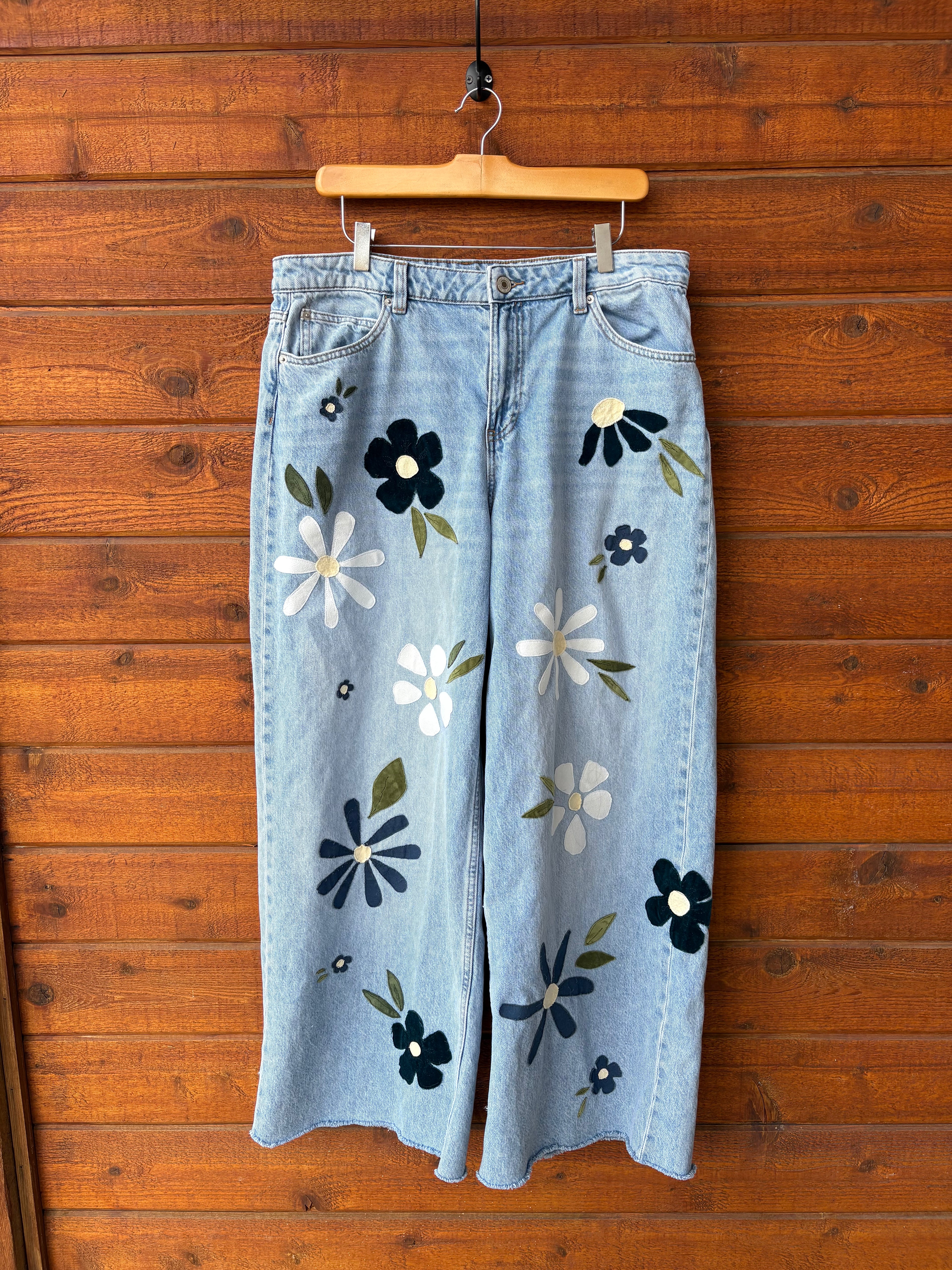 Floral Wide Leg Jeans
