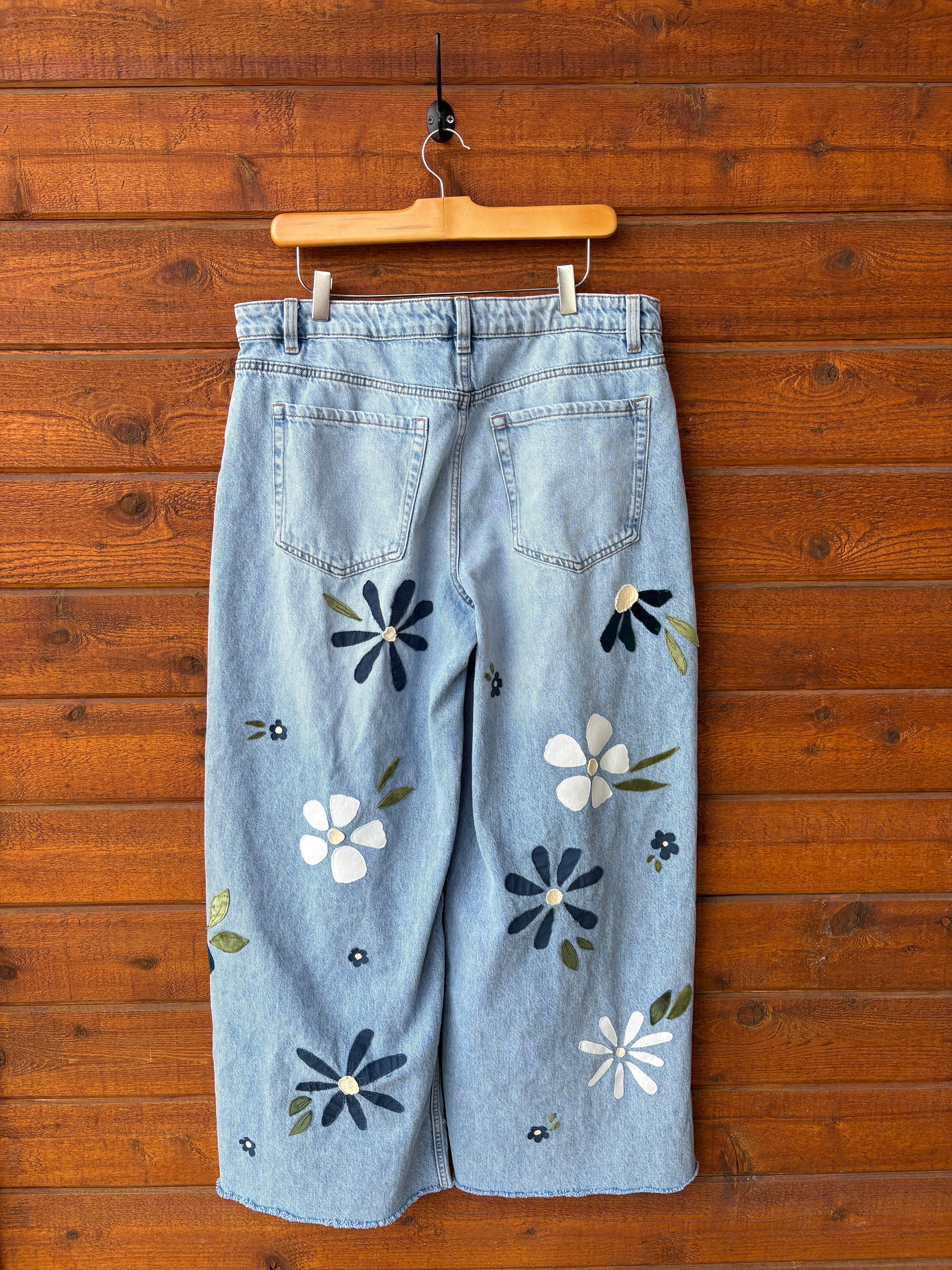 Floral Wide Leg Jeans