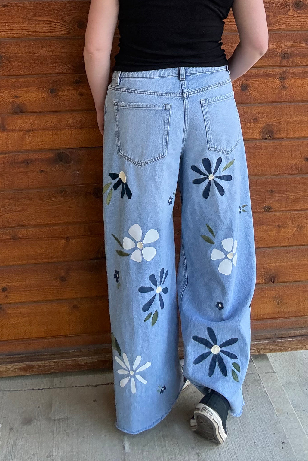 Floral Wide Leg Jeans